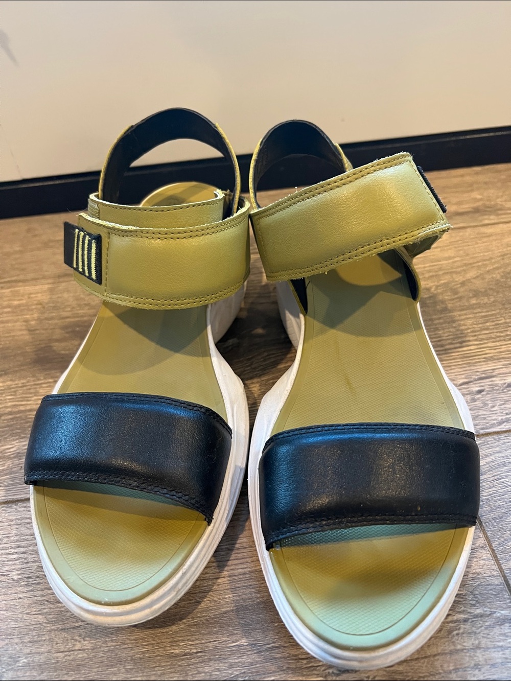 Sorel Chunky Sport Sandals in Olive Green & Black - Picture 3 of 3